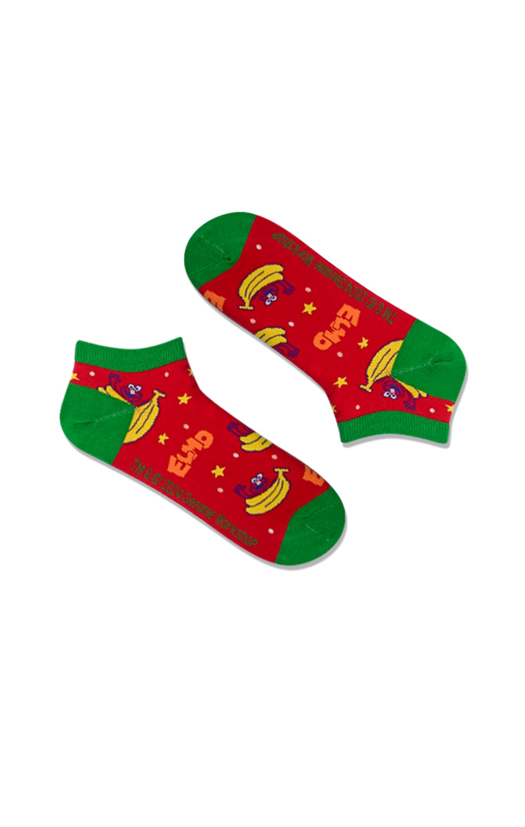 Rad Russel x Sesame Street Elmo Banana Ankle Socks