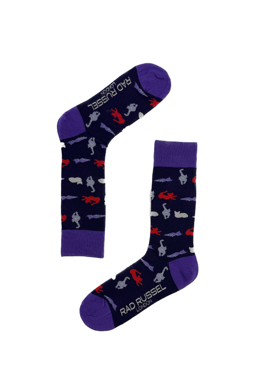 Rad Russel Playful Cat Socks