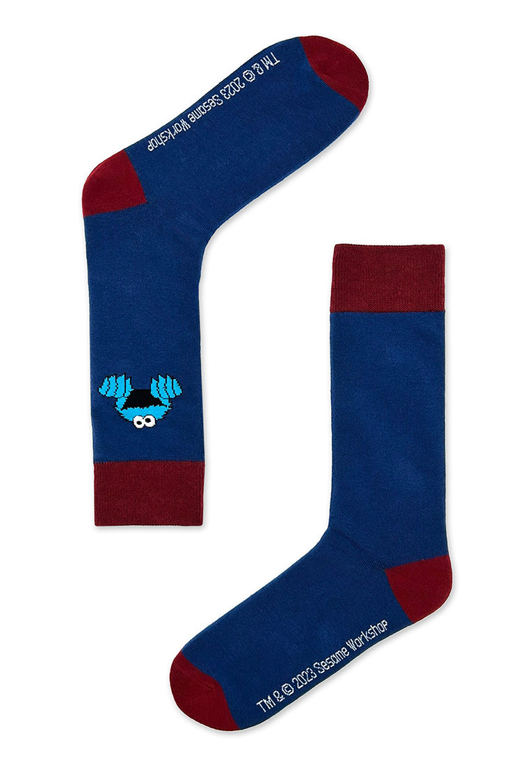 Cookie Monster Peek-a-boo Crew Socks