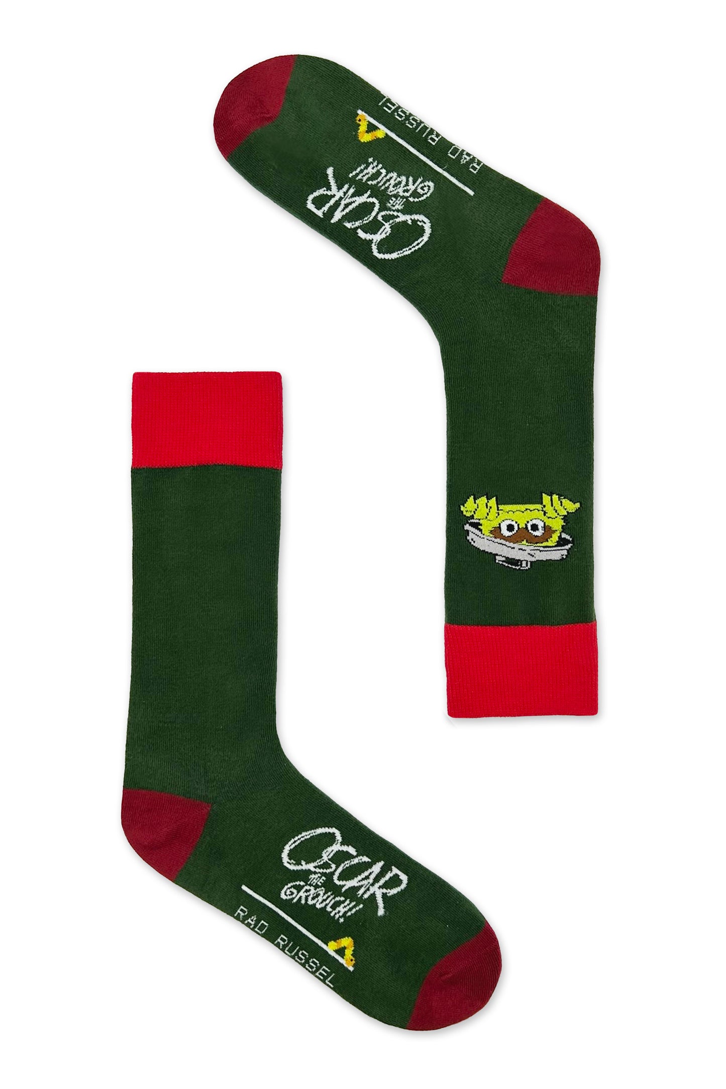 Oscar The Grouch Peek-a-boo Crew Socks