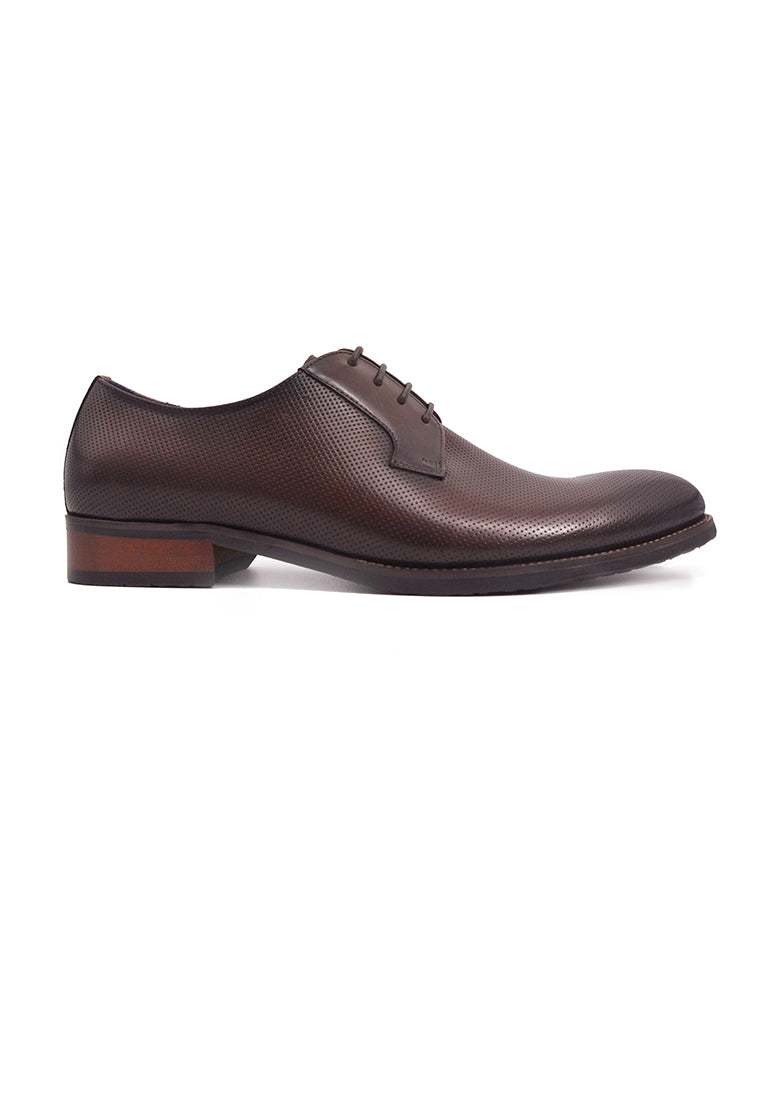 Perforated Leather Lace-up Derby