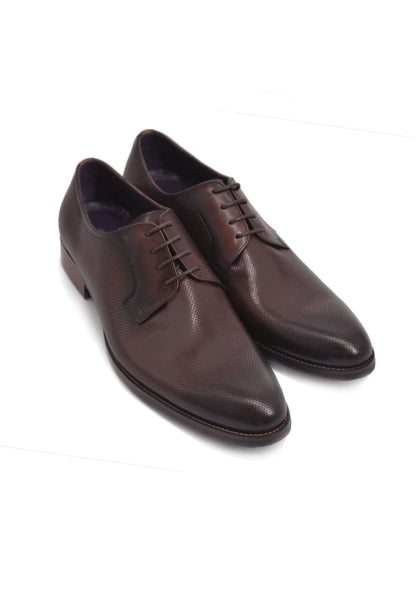 Perforated Leather Lace-up Derby