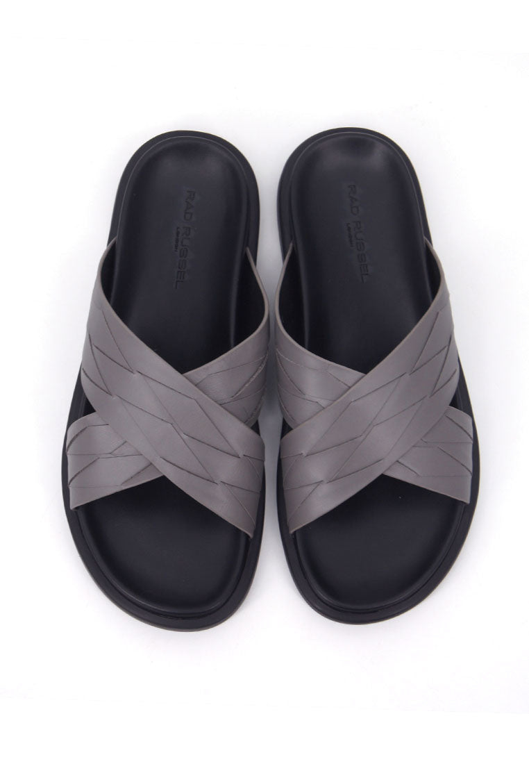 Rad Russel Cross Slider Sandals - Grey