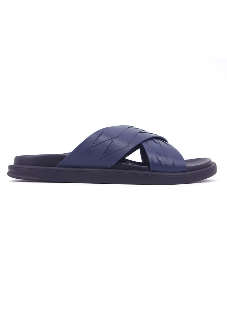 Rad Russel Cross Slider Sandals - Navy