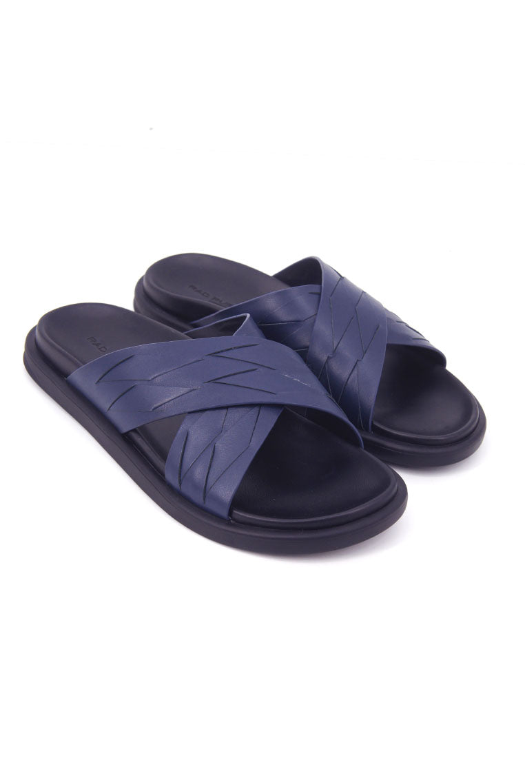 Rad Russel Cross Slider Sandals - Navy