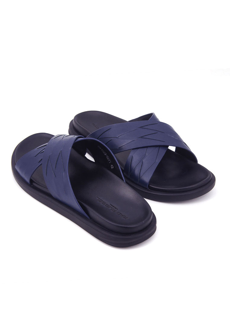 Rad Russel Cross Slider Sandals - Navy