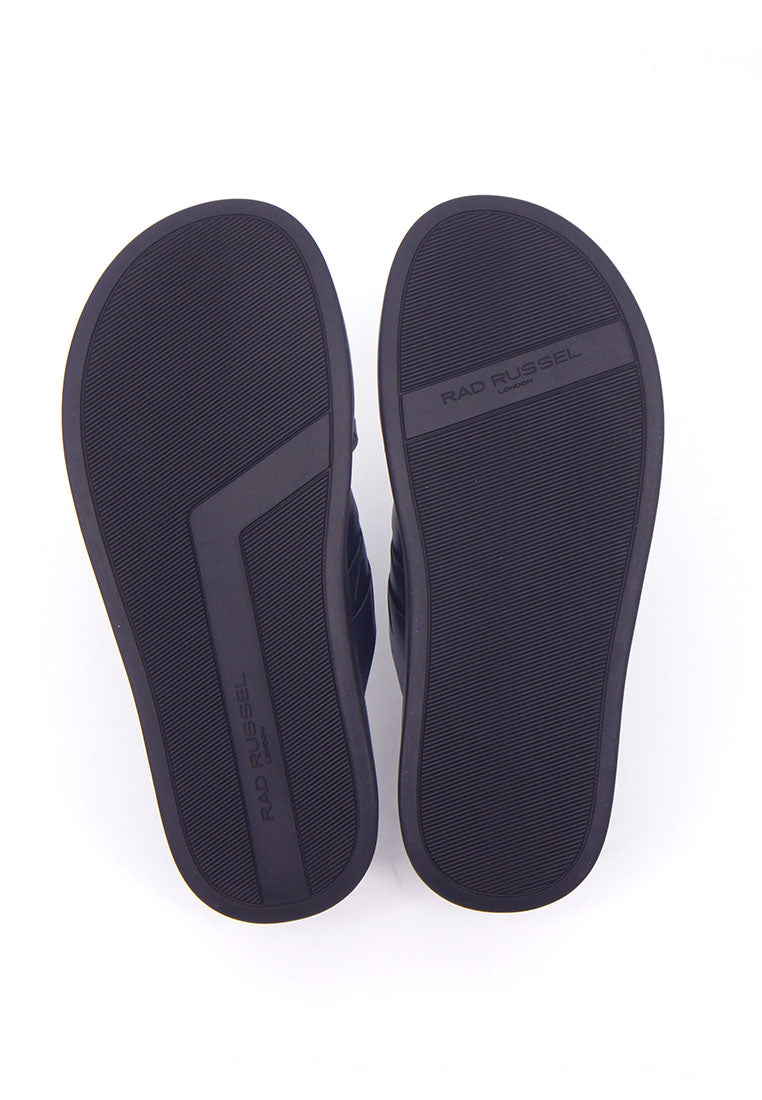 Rad Russel Cross Slider Sandals - Navy