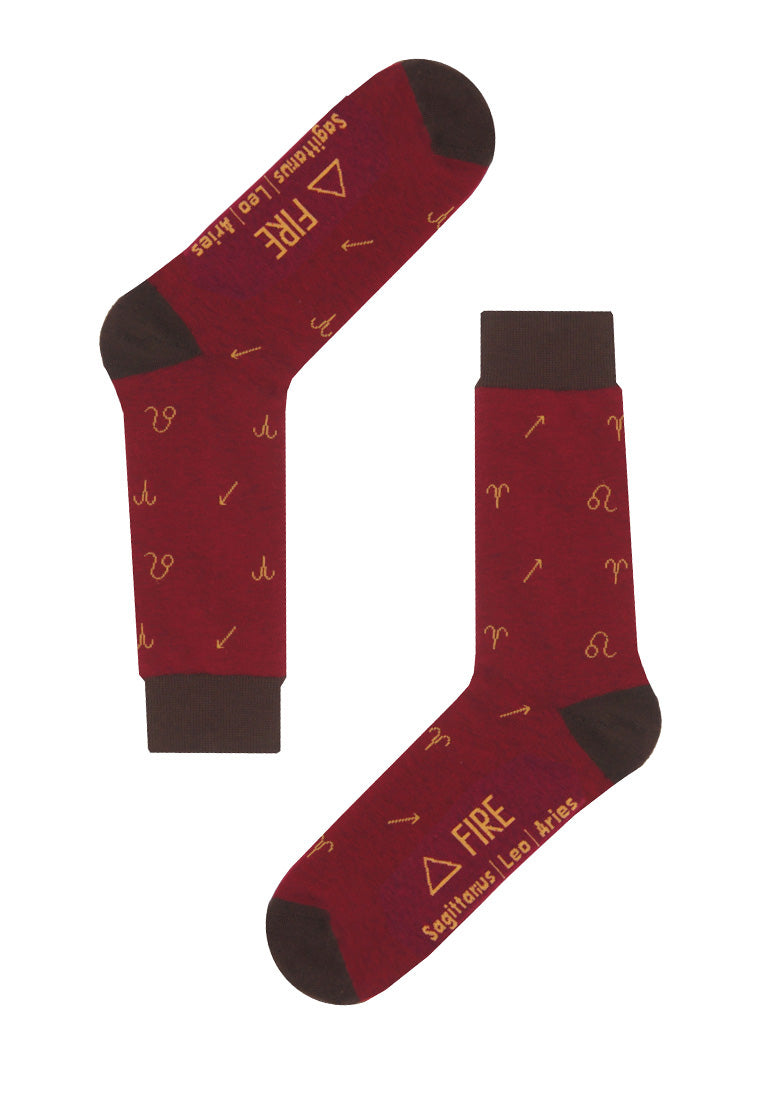 Fire sign Crew sock
