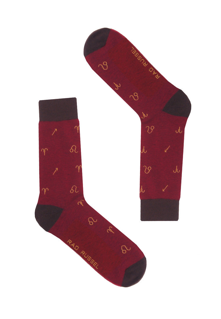 Fire sign Crew sock