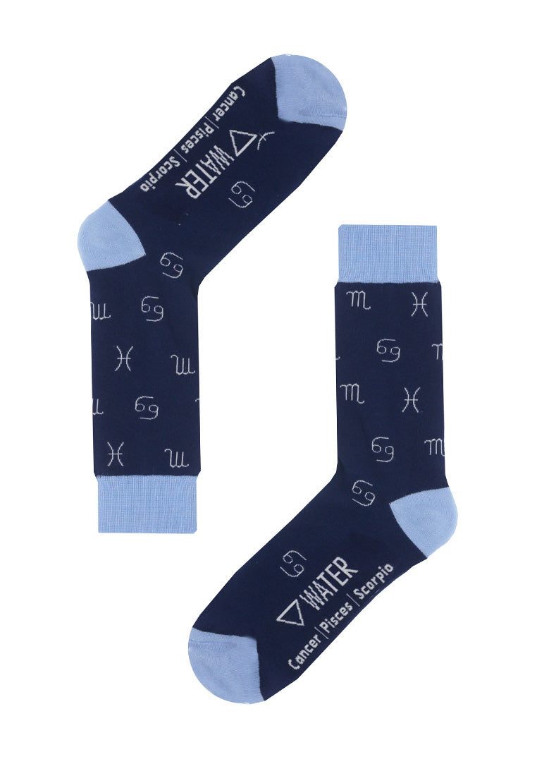 Water sign Crew sock