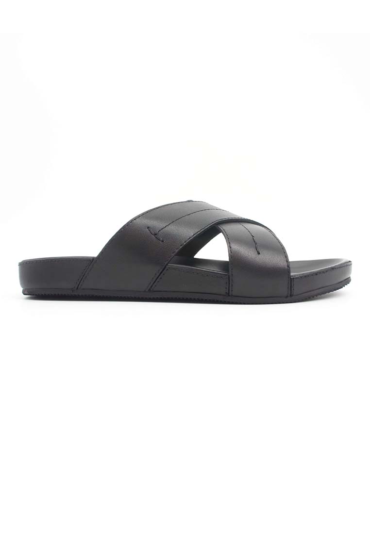 Rad Russel Cross Slider Sandal - Black