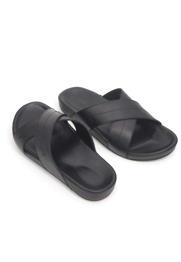 Rad Russel Cross Slider Sandal - Black