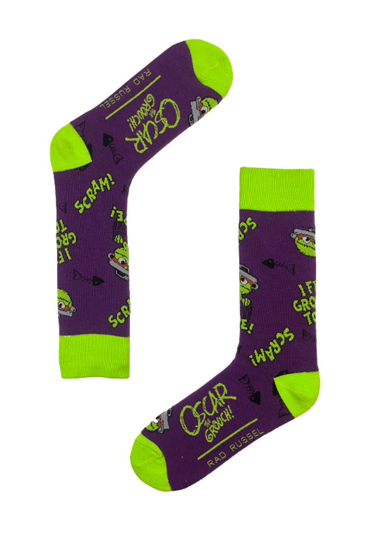 Rad Russel x Sesame Street -Grouch's Grouchy Pattern Socks