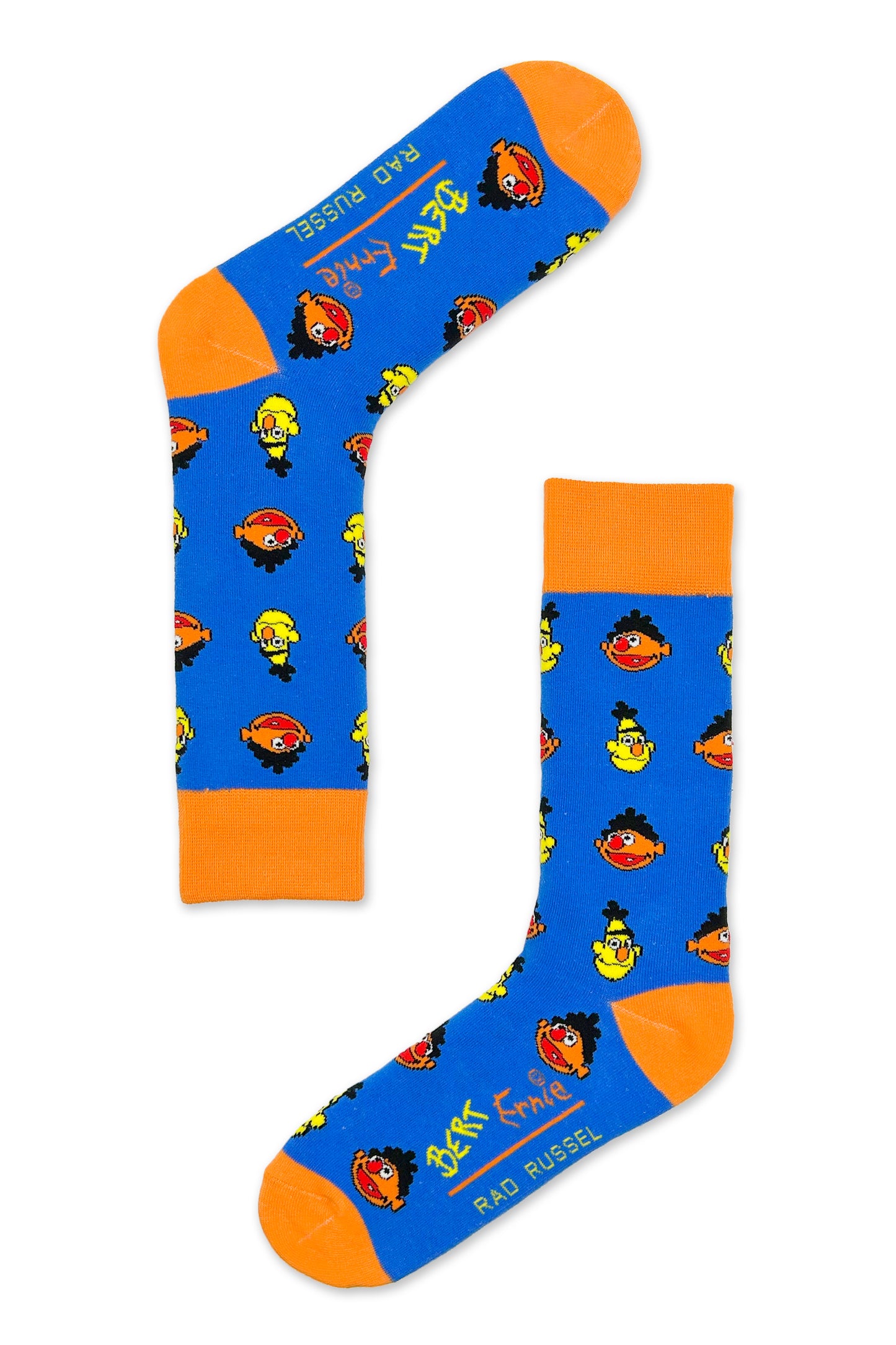 Bert & Ernie Pattern Crew Socks