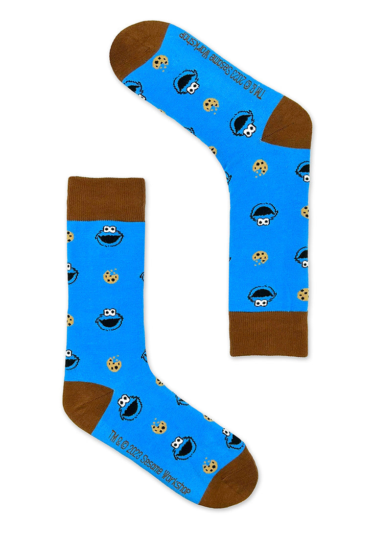 Cookie Monster Pattern Crew Socks