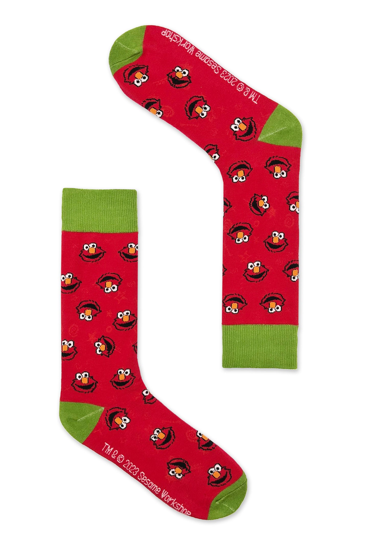 Elmo Pattern Crew Socks