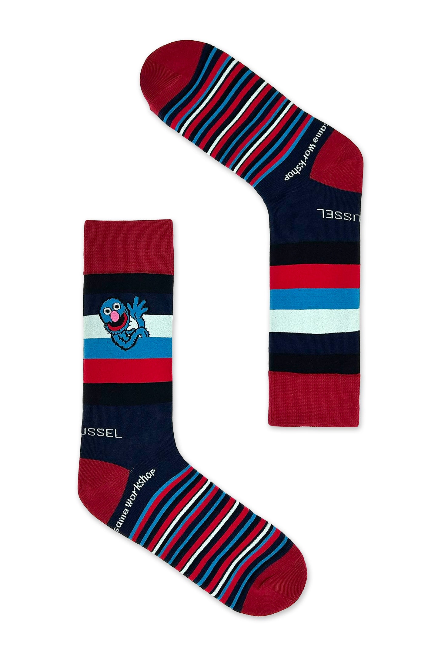 Grover Striped Crew Socks
