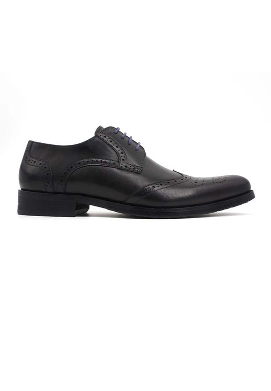 Rad Russel Lace-up Derbies with Wingtips - Black