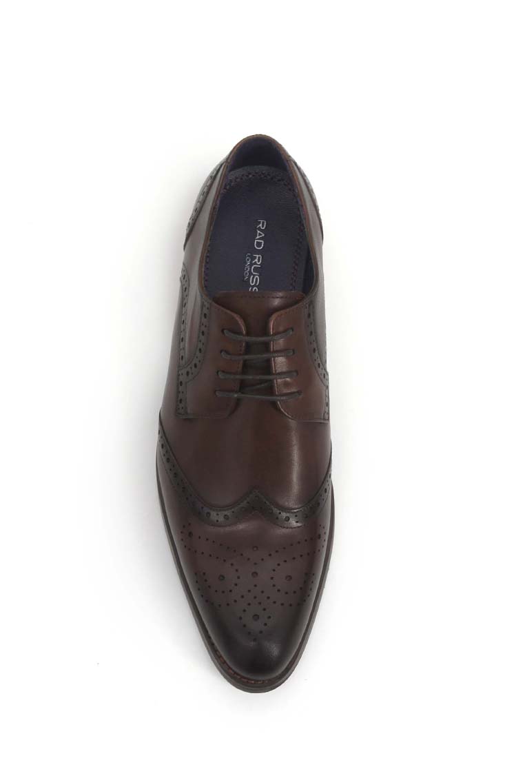 Rad Russel Lace-up Derbies with Wingtips - Brown