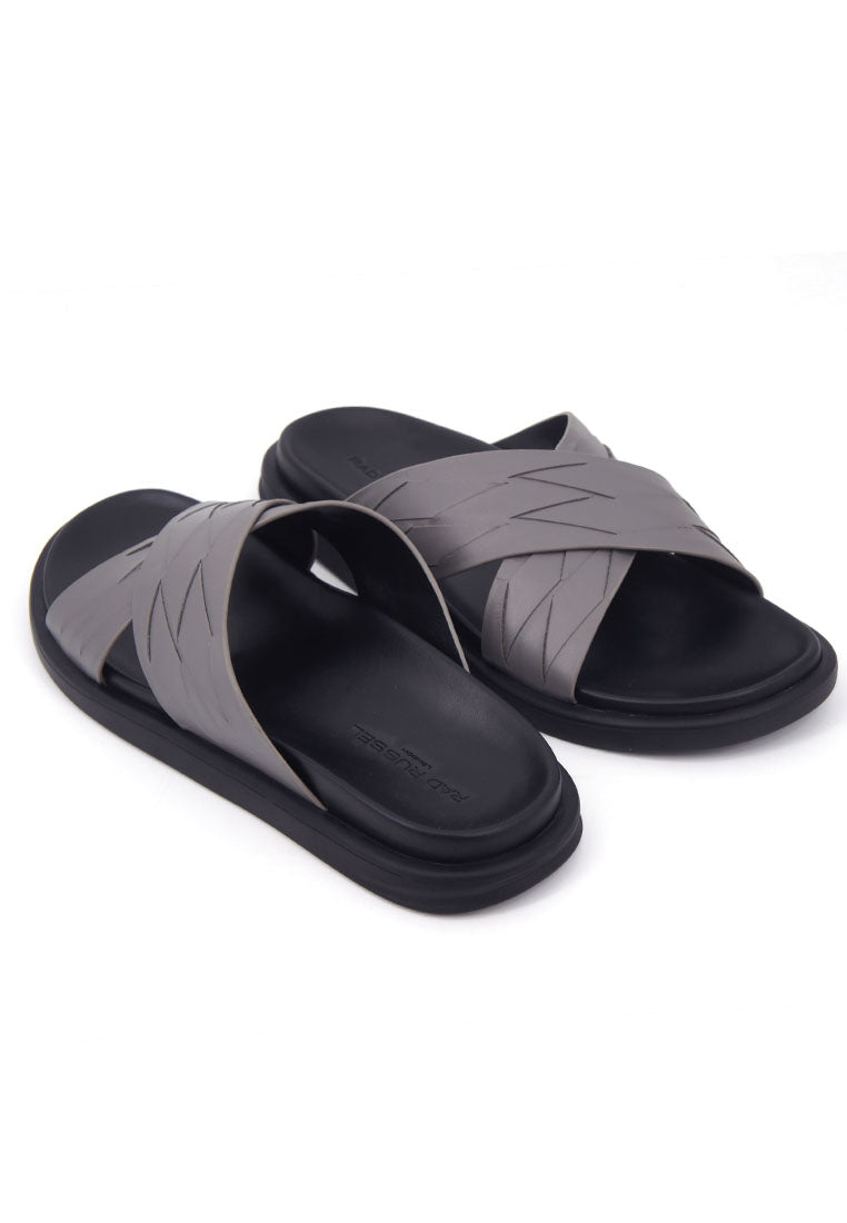 Rad Russel Cross Slider Sandals - Grey