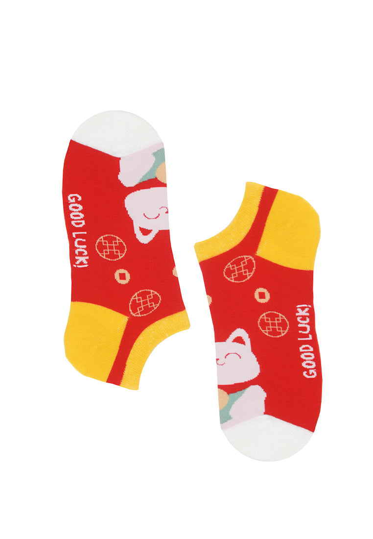 Lucky Cat Ankle Sock