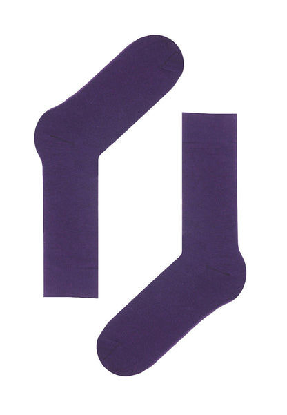 Classic Dark Purple Men Crew sock